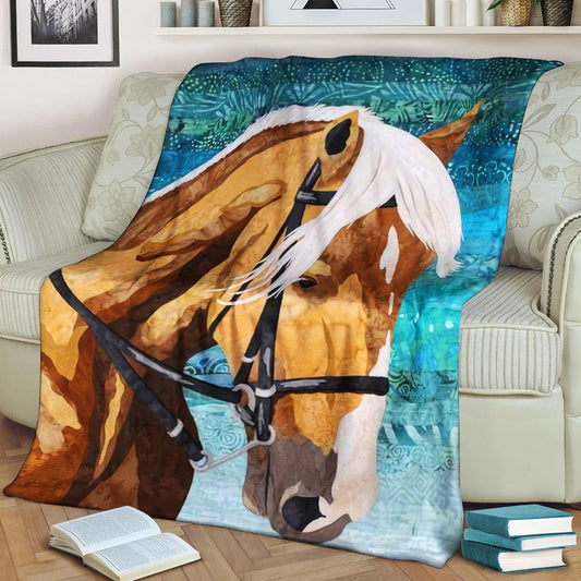 Horse BL170842F Sherpa Fleece Blanket