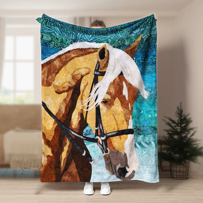 Horse BL170842F Sherpa Fleece Blanket
