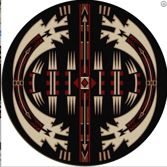 Horse Blanket Black CLM3009083TM Round Area Rug