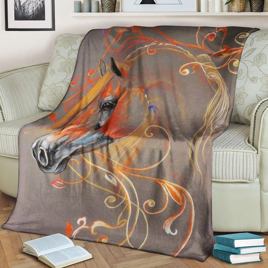 Horse CG0110090TT Sherpa Fleece Blanket