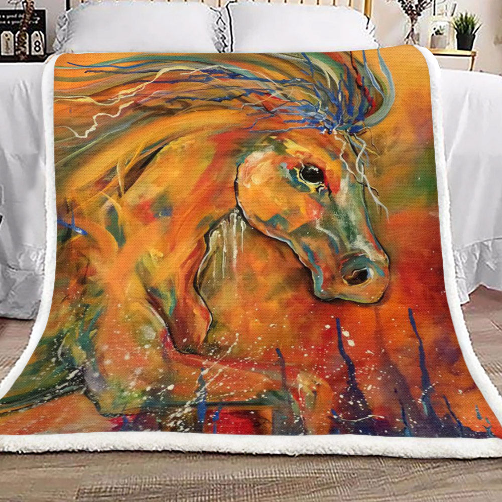 Horse CG2709058TT Sherpa Fleece Blanket
