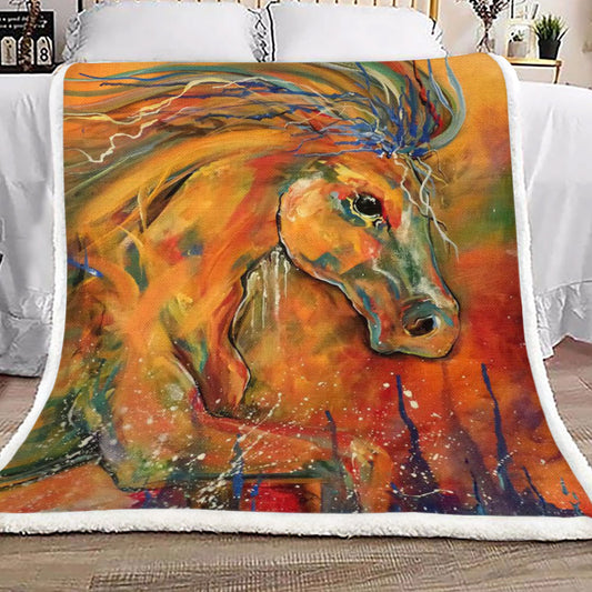 Horse CG2709058TT Sherpa Fleece Blanket