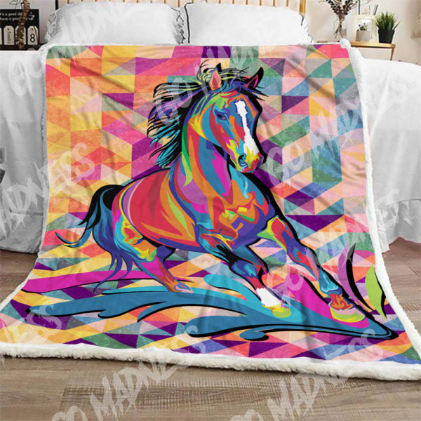 Horse CL14100030MDF Sherpa Fleece Blanket