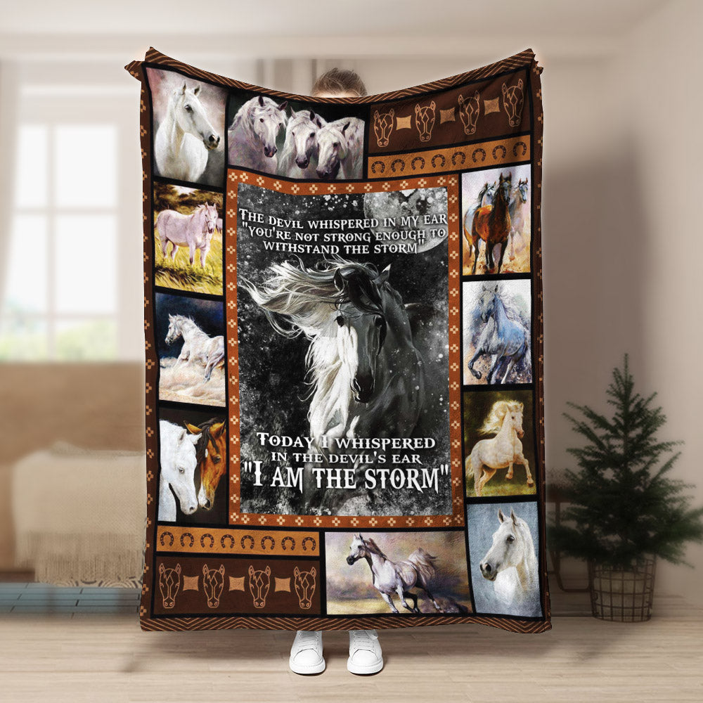 Horse CL260850MDF Sherpa Fleece Blanket