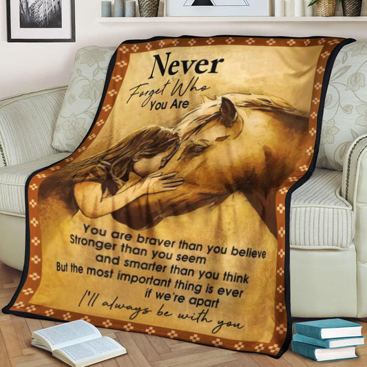 Horse CL270842MDF Sherpa Fleece Blanket