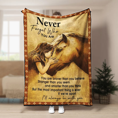 Horse CL270842MDF Sherpa Fleece Blanket