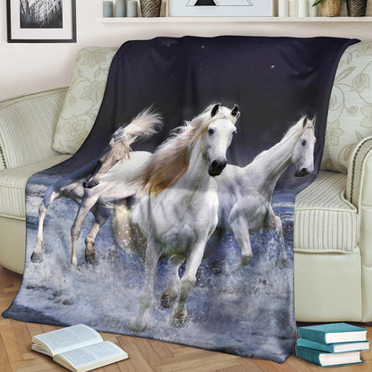 Horse CLP190822 Sherpa Fleece Blanket