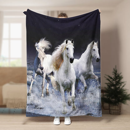 Horse CLP190822 Sherpa Fleece Blanket