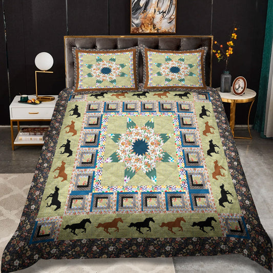 Horse Cowboy CLA2809255B Quilt Bedding Set