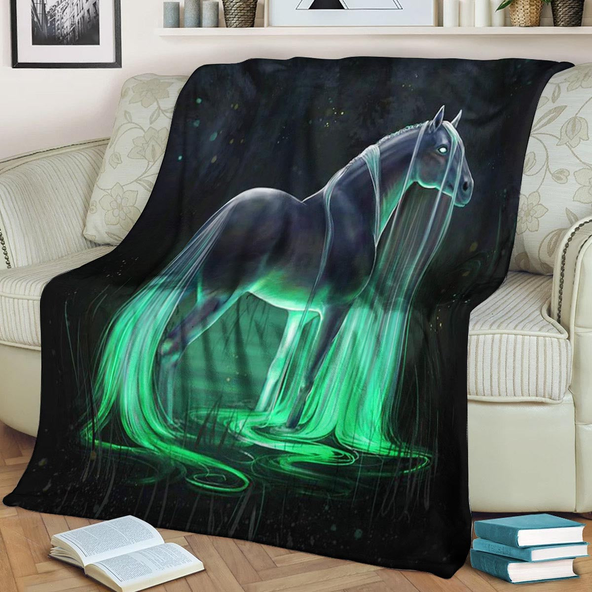 Horse DV161017F Sherpa Fleece Blanket