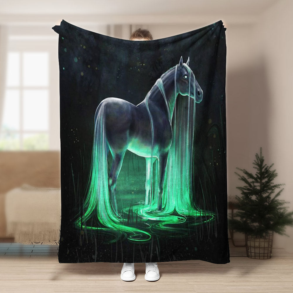 Horse DV161017F Sherpa Fleece Blanket