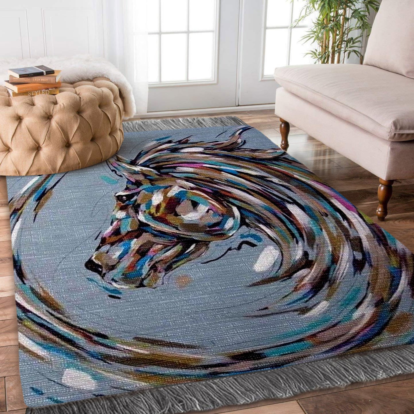 Horse HM1609105F Decorative Floor-cloth