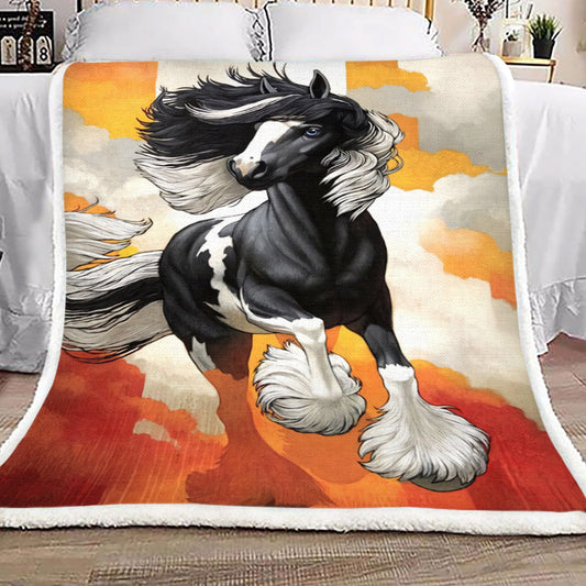 Horse HT1809083TT Sherpa Fleece Blanket