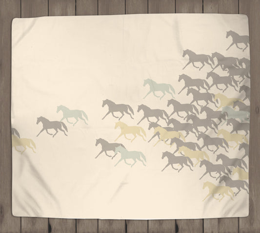 Horse Herd Equestrian CLM1810089S Sherpa Fleece Blanket