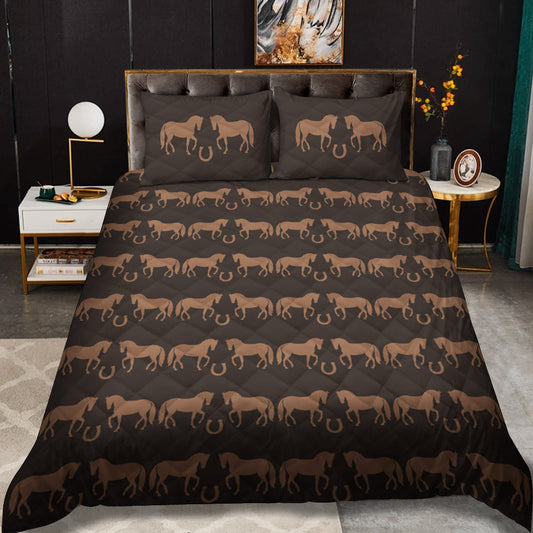 Horse Horseshoe CLM1710188B Quilt Bedding Set