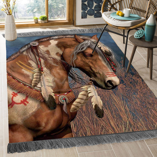 Horse Native American HN2809116O Decorative Floor-cloth
