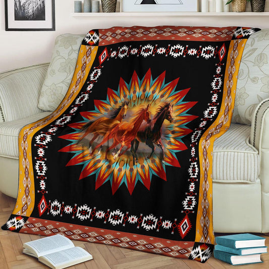 Horse Spirit Soul HM0809115TT Sherpa Fleece Blanket