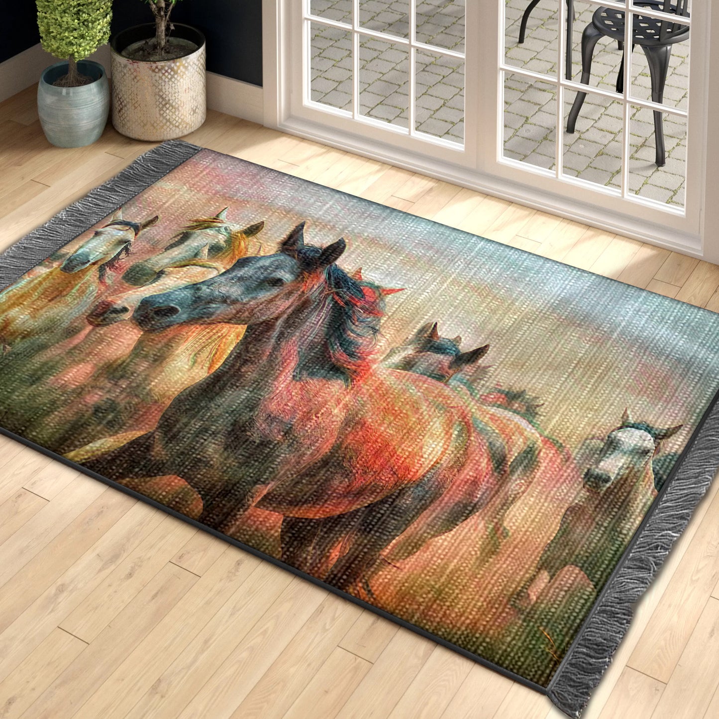 Horse Sunset Wildfire NN1110078F Decorative Floor-cloth