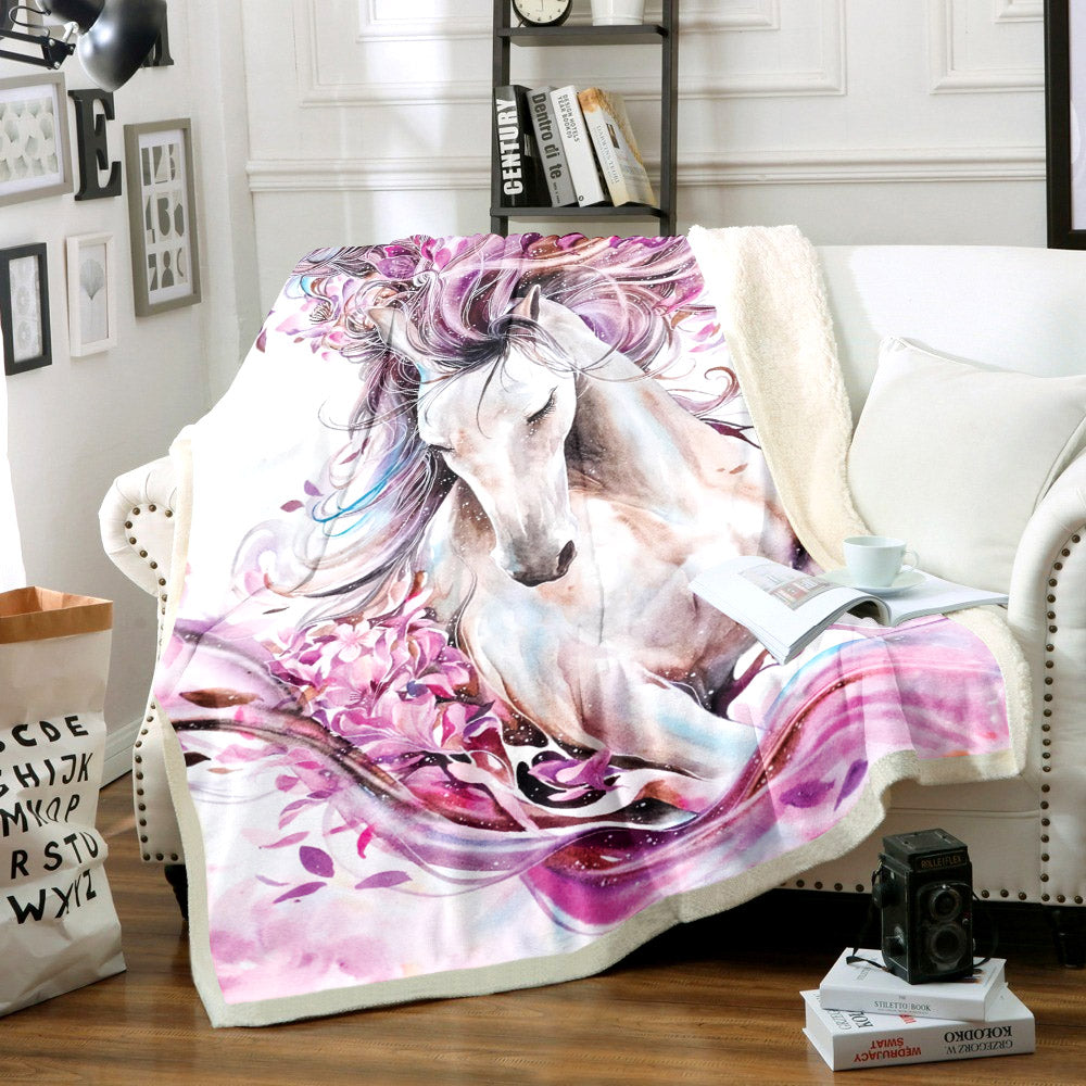Horse TL0211059TT Sherpa Fleece Blanket