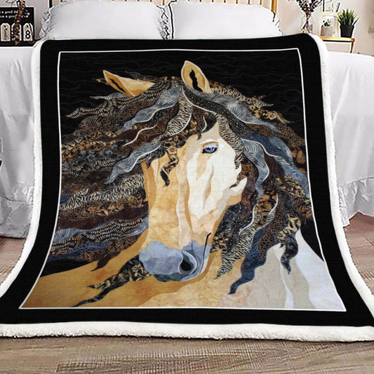 Horse TL1410137TT Sherpa Fleece Blanket