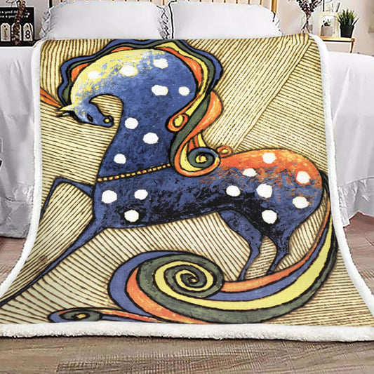 Horse TN2009066TT Sherpa Fleece Blanket
