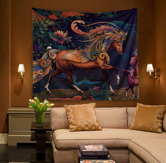 Horse TT100818T Decorative Wall Hanging Tapestry