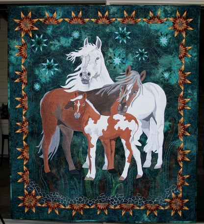 Horses CLA0111435Q Quilt Blanket