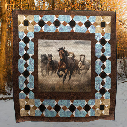 Horses CLA0511543Q Art Quilt