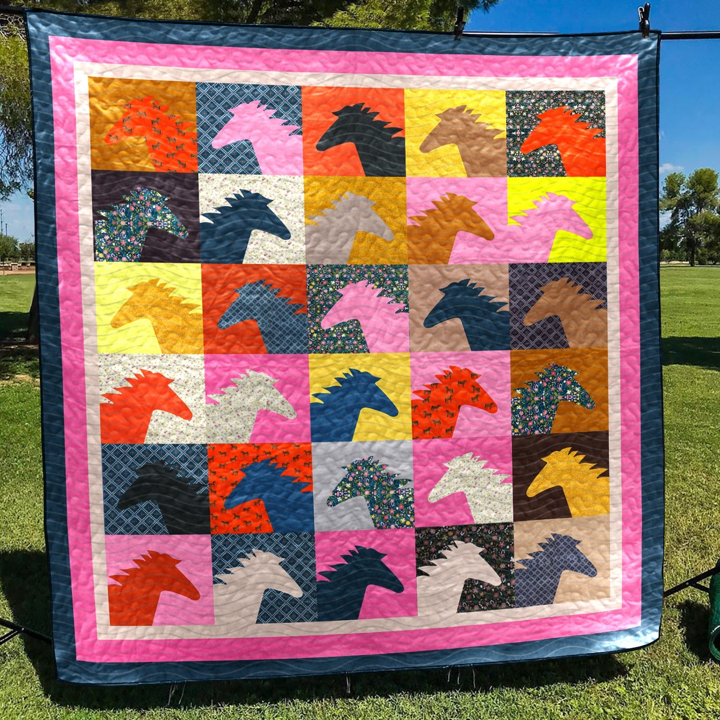 Horses CLA190684 Art Quilt