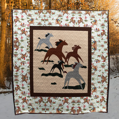 Horses CLA2210287Q Quilt Blanket