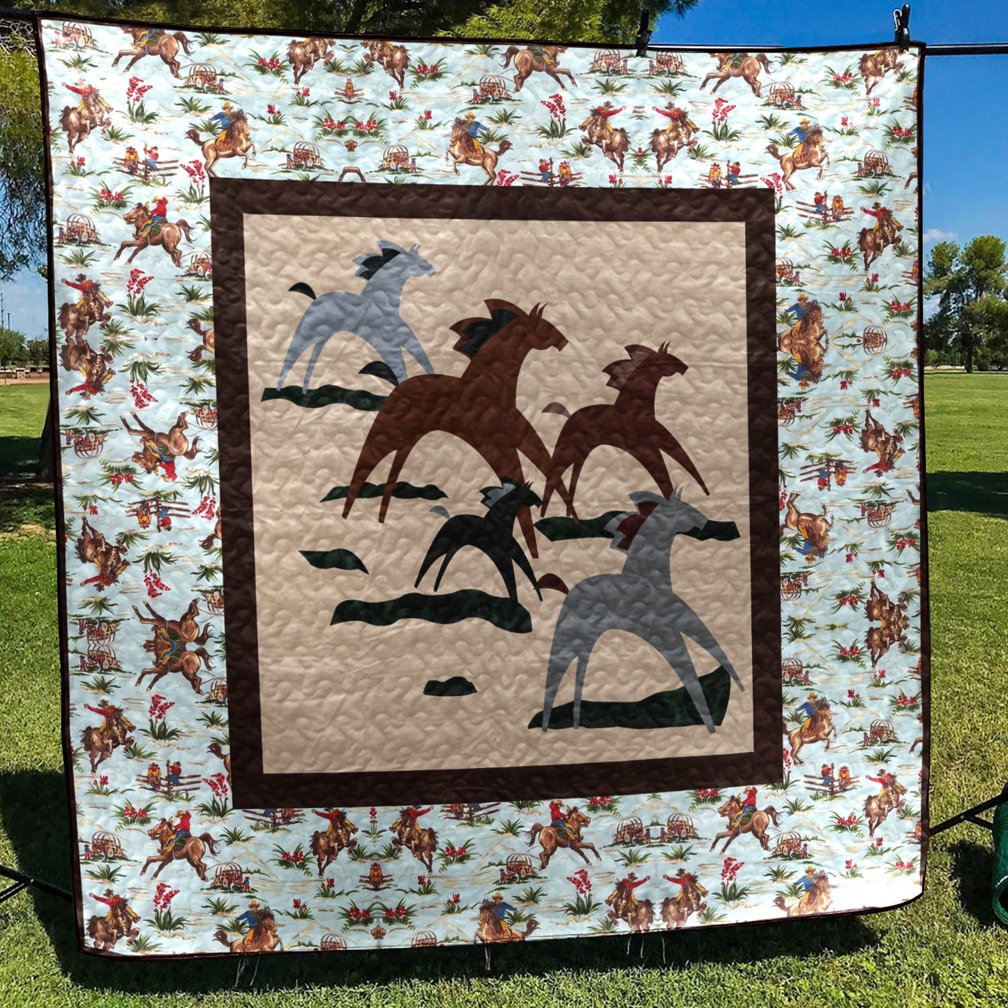 Horses CLA2210287Q Quilt Blanket