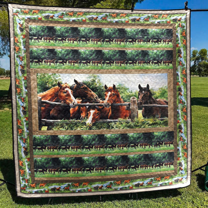 Horses CLH2111314Q Quilt Blanket