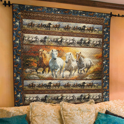 Horses Running CLA0710504Q Art Quilt