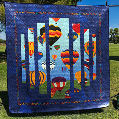 Hot Air Balloon CLA0411529Q Quilt Blanket