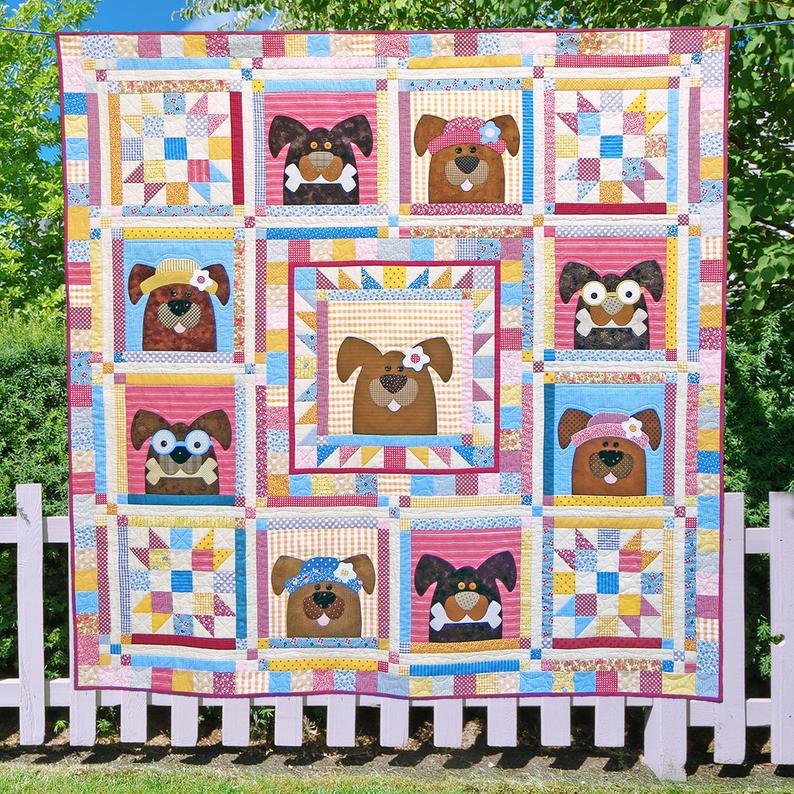 Hound Dogs CLM200627 Quilt Blanket