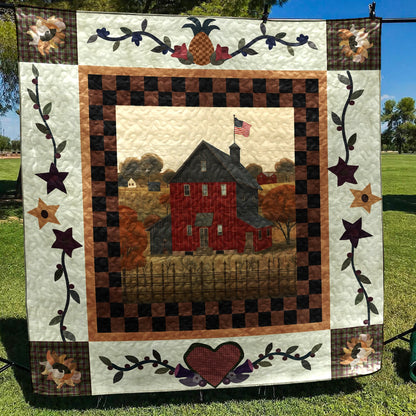 House On Willow Farm CLA2210289Q Art Quilt