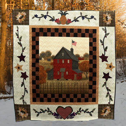 House On Willow Farm CLA2210289Q Art Quilt