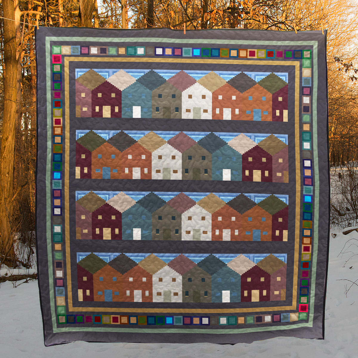 Houses CLM2211353 Quilt Blanket