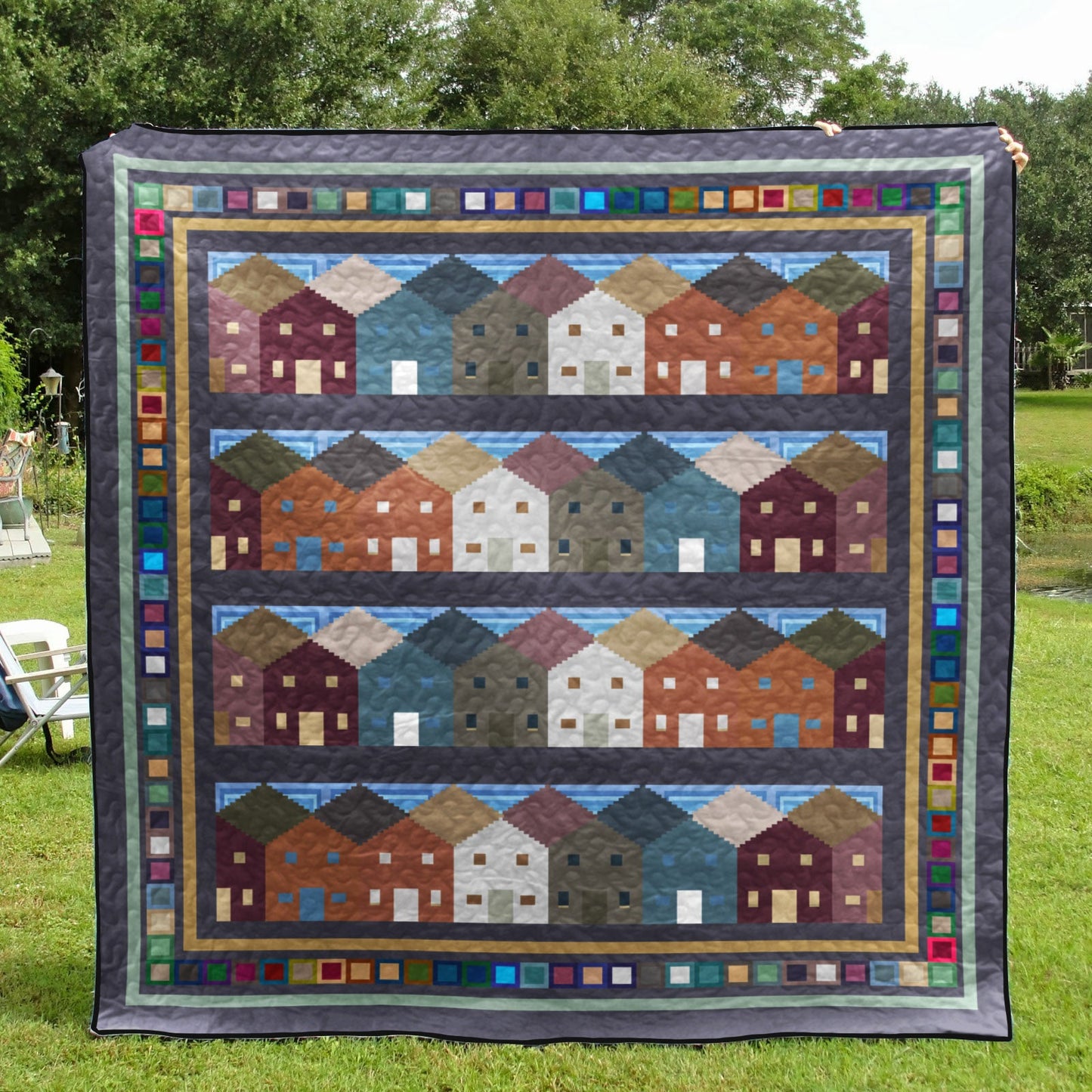 Houses CLM2211353 Quilt Blanket