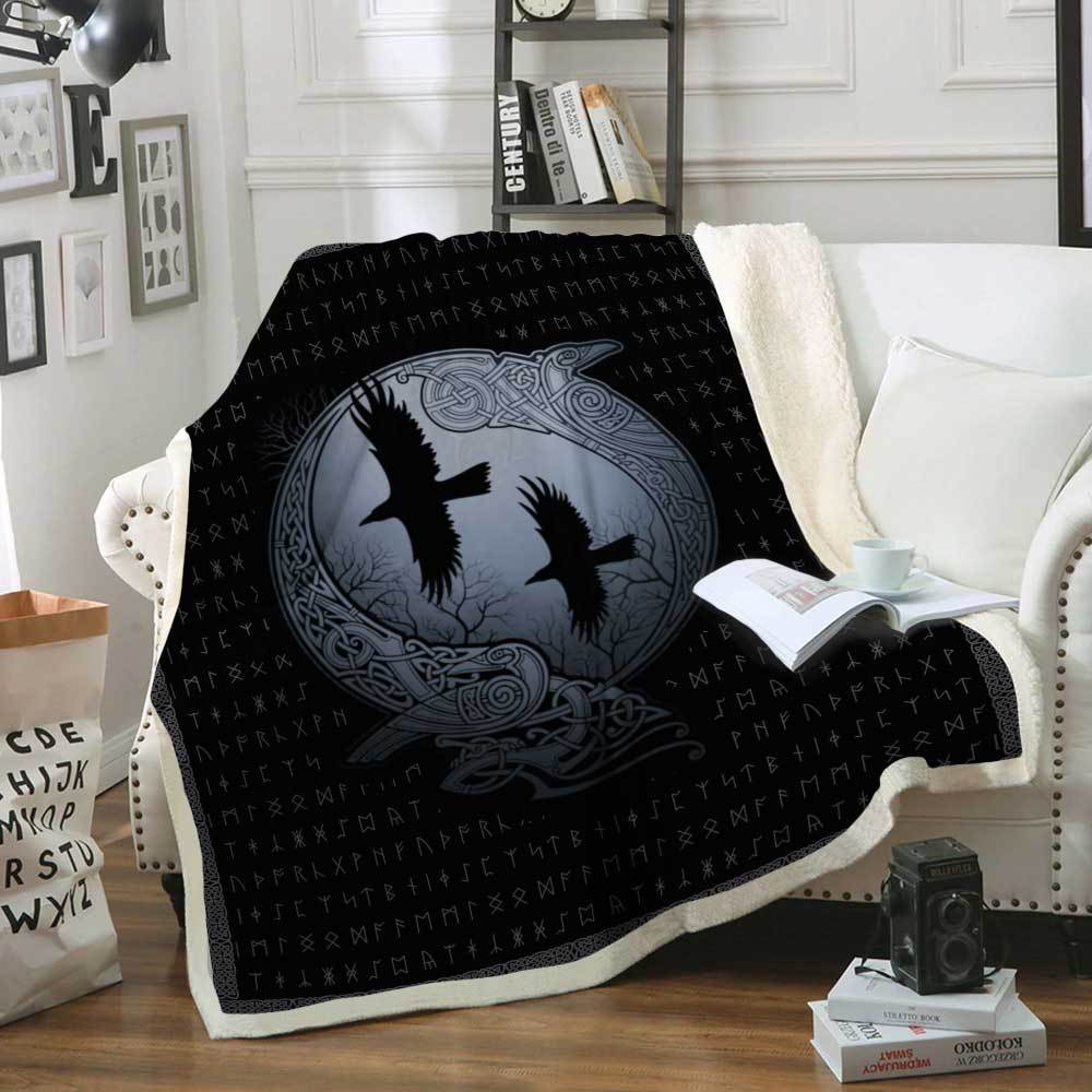 Huginn And Muninn Viking CL2100043MDF Sherpa Fleece Blanket
