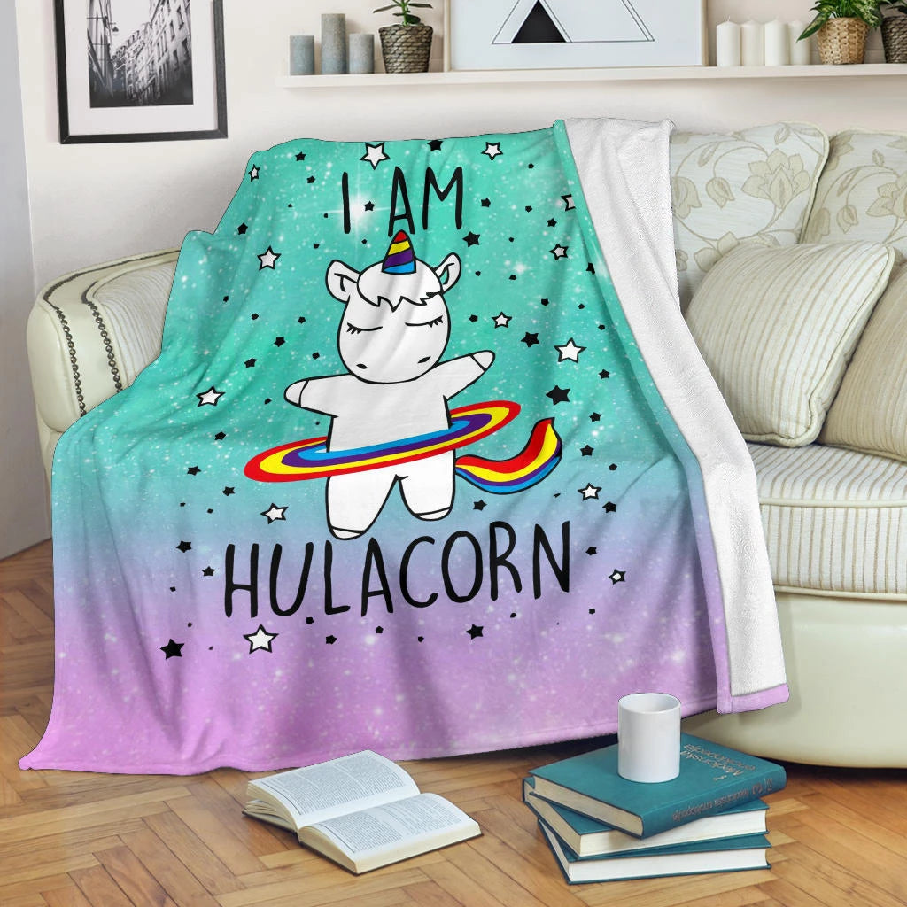 Hulacorn Unicorn CL11100094MDF Sherpa Fleece Blanket
