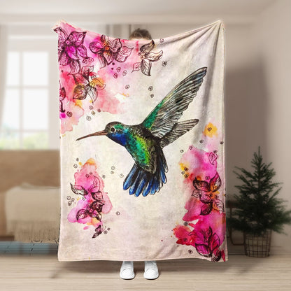 Humming Bird BT190838F Sherpa Fleece Blanket