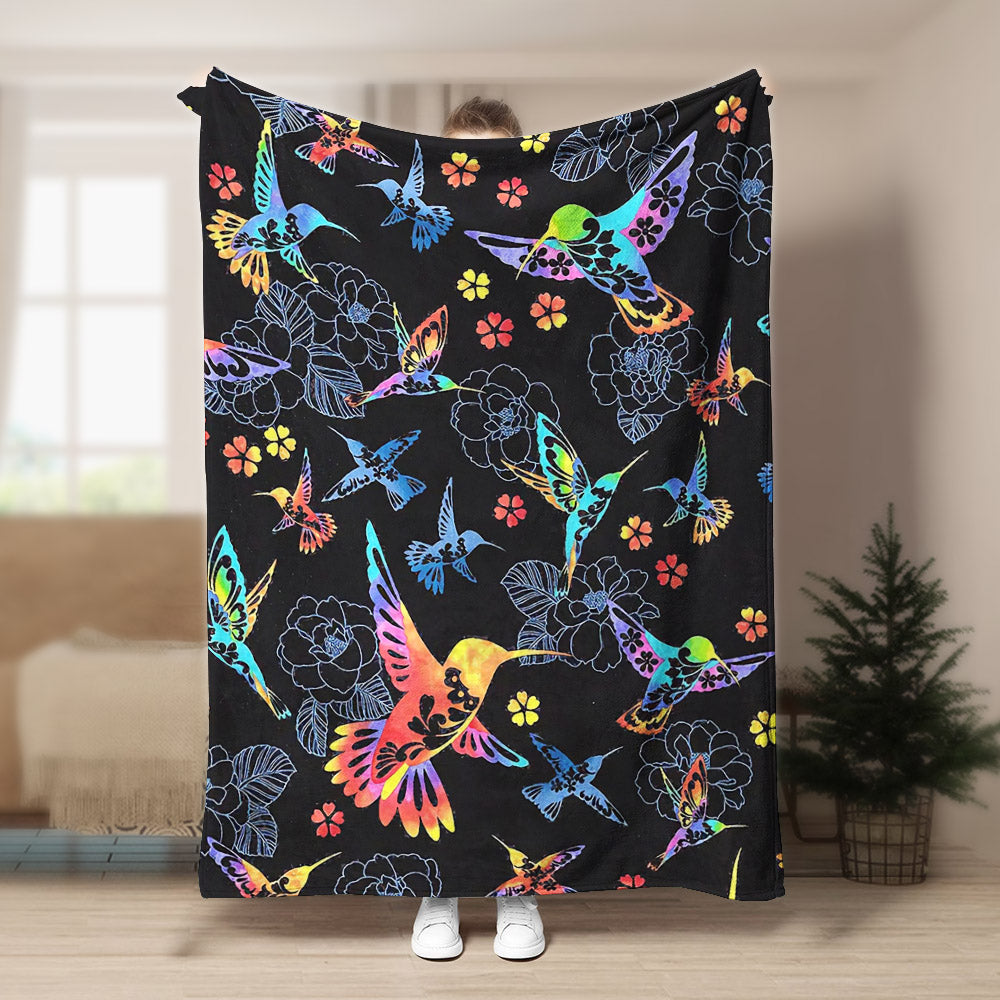Humming Bird BT260876F Sherpa Fleece Blanket