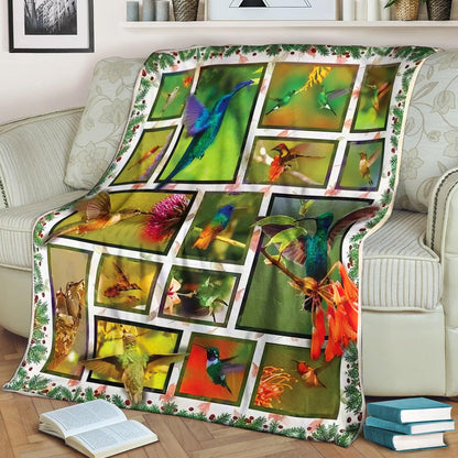 Humming Birds CLA21100861F Sherpa Fleece Blanket