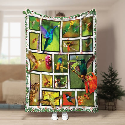 Humming Birds CLA21100861F Sherpa Fleece Blanket