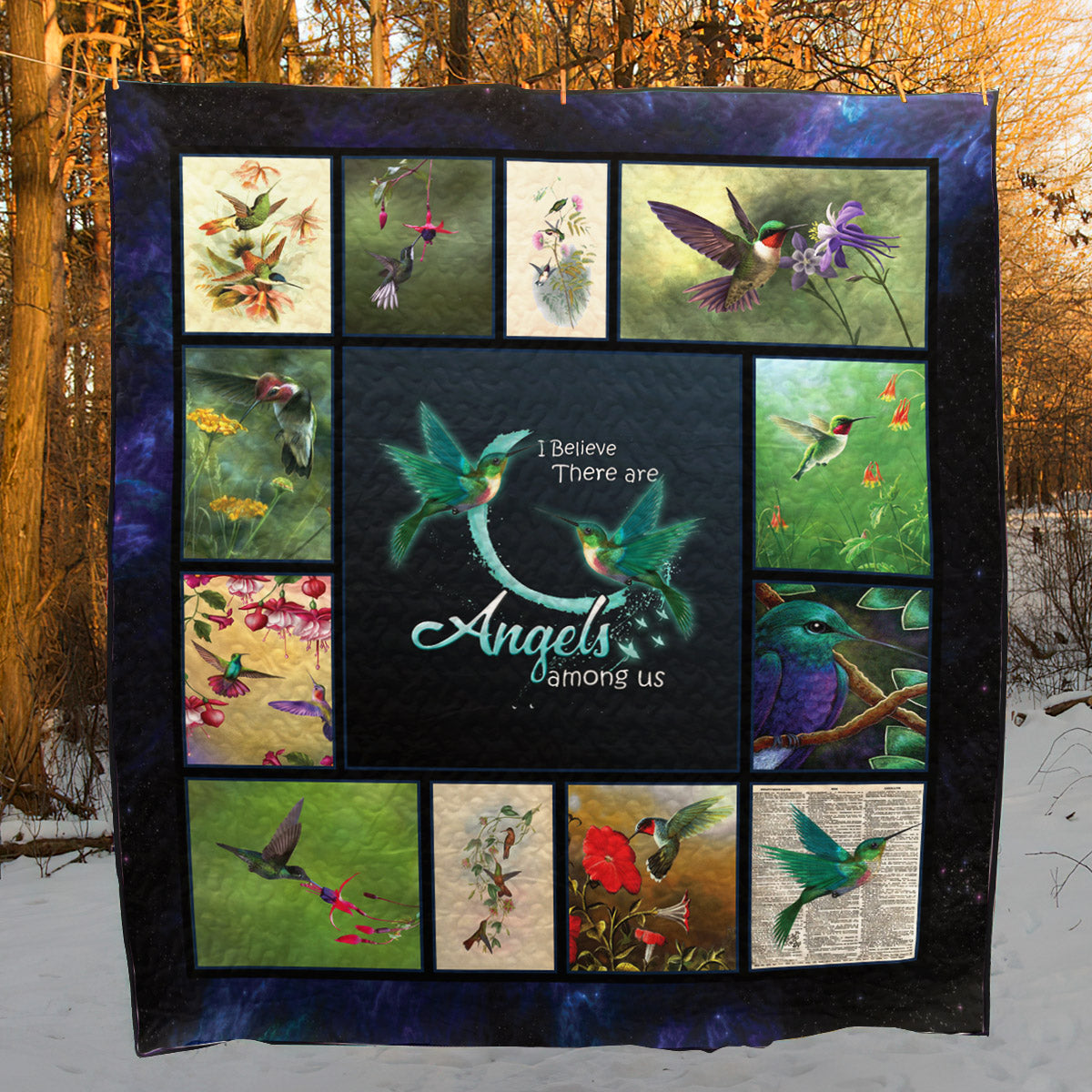 Hummingbird Angels Flying CLA31100434Q Quilt Blanket