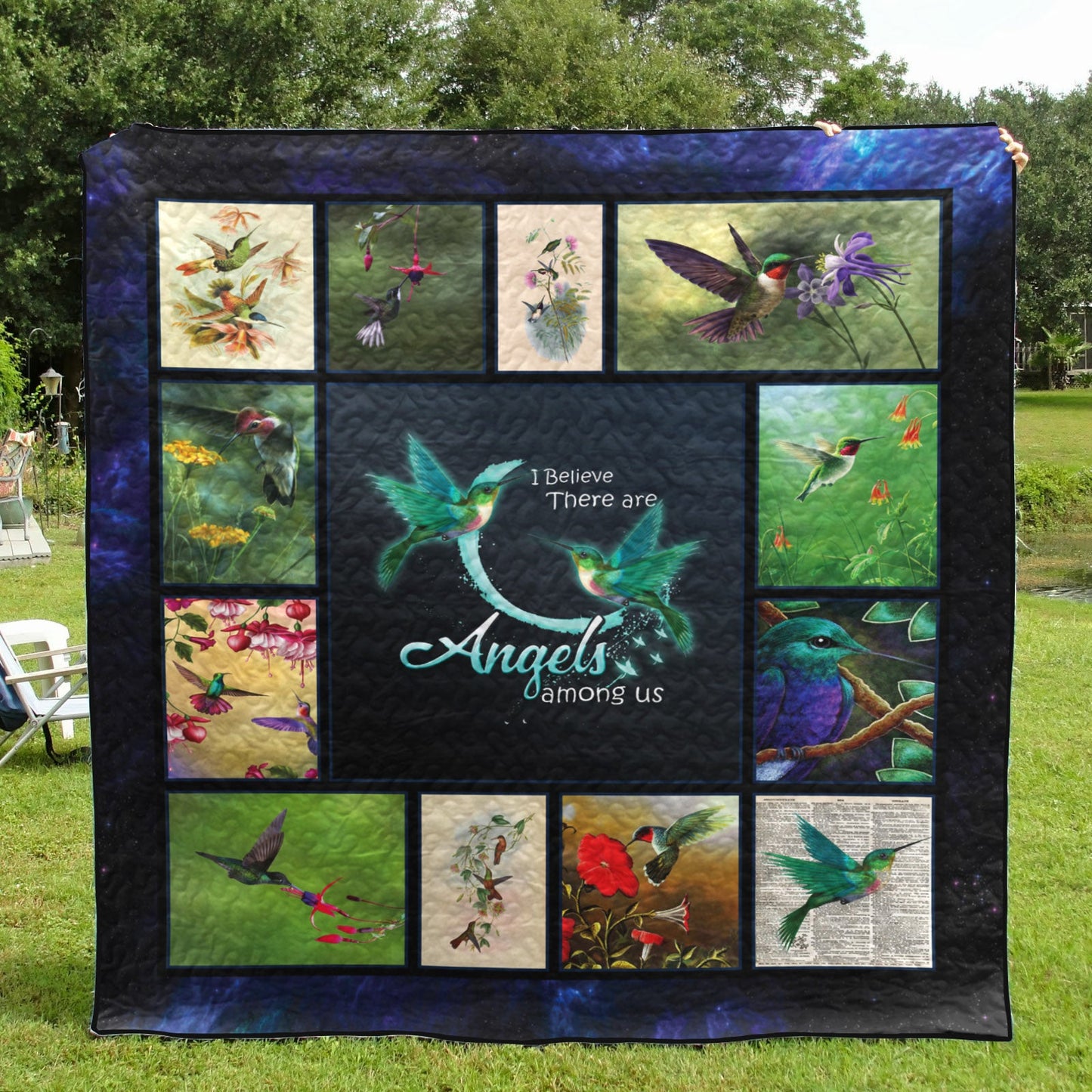 Hummingbird Angels Flying CLA31100434Q Quilt Blanket