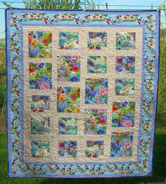 Hummingbird CL24100150MDQ Quilt Blanket