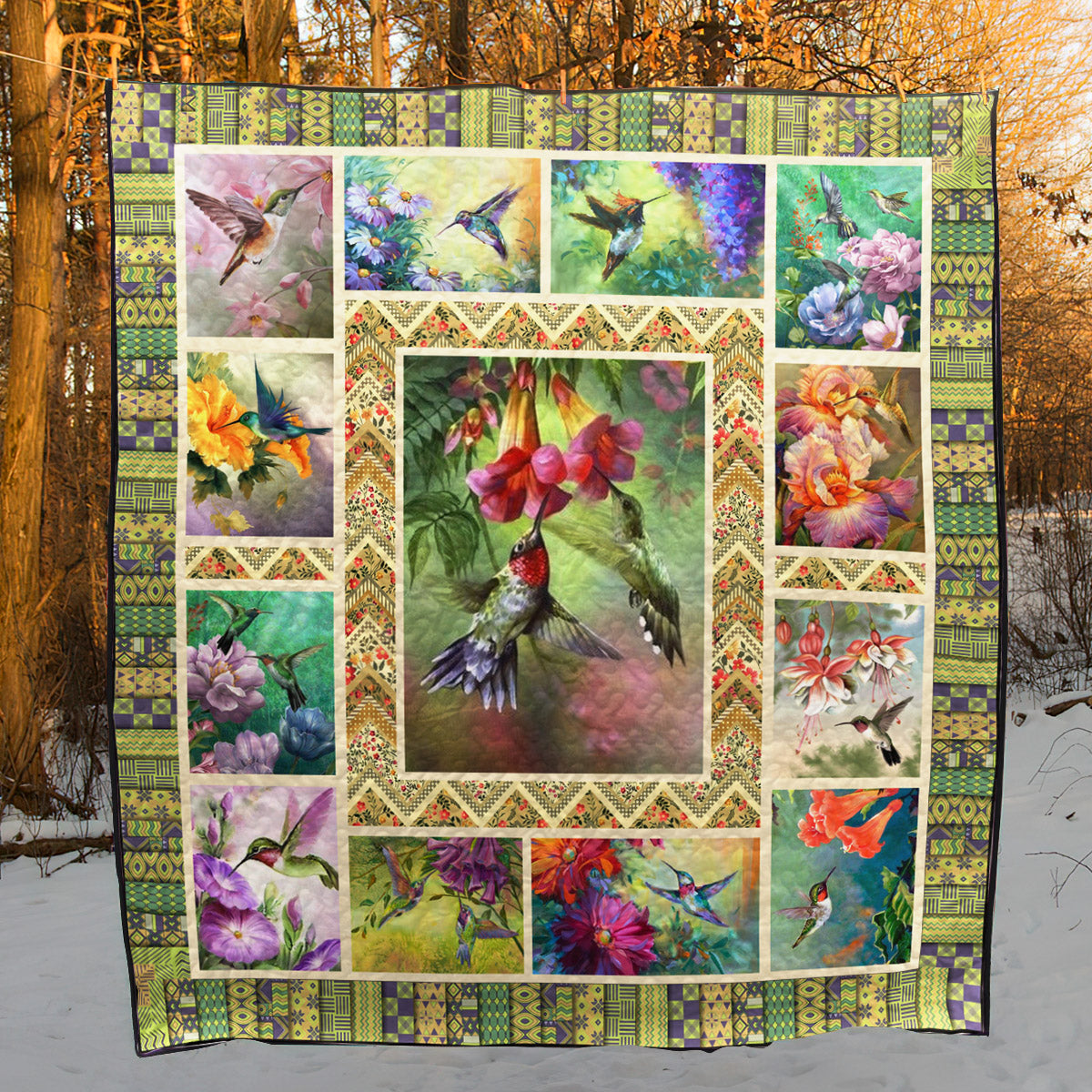 Hummingbird CL28100862MDQ Quilt Blanket