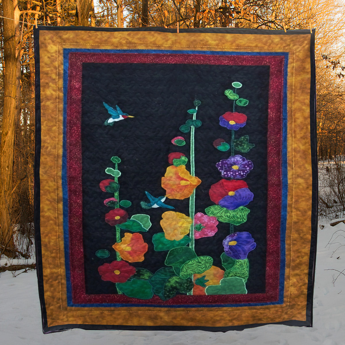 Hummingbird CLA0111439Q Quilt Blanket